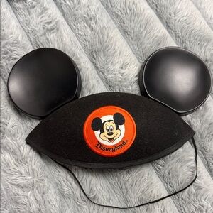 Disney Black Mickey Mouse Ears with Red Patch